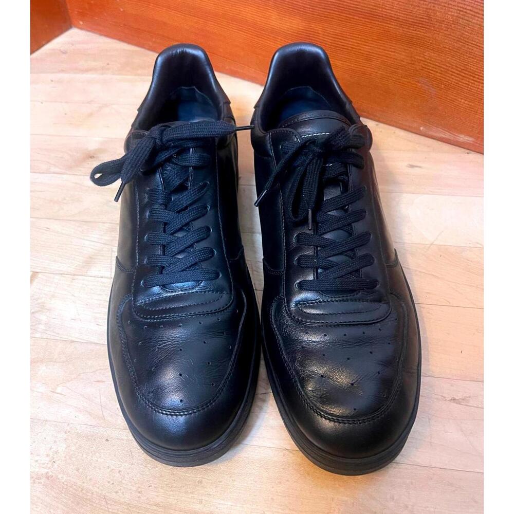 Louis Vuitton Leather "Rivoli" Sneaker 10 US Men Low Top Lace Up Black Black - Picture 2 of 7